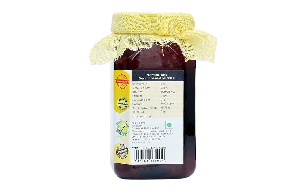 Wnature Honey    Glass Jar  1 kilogram